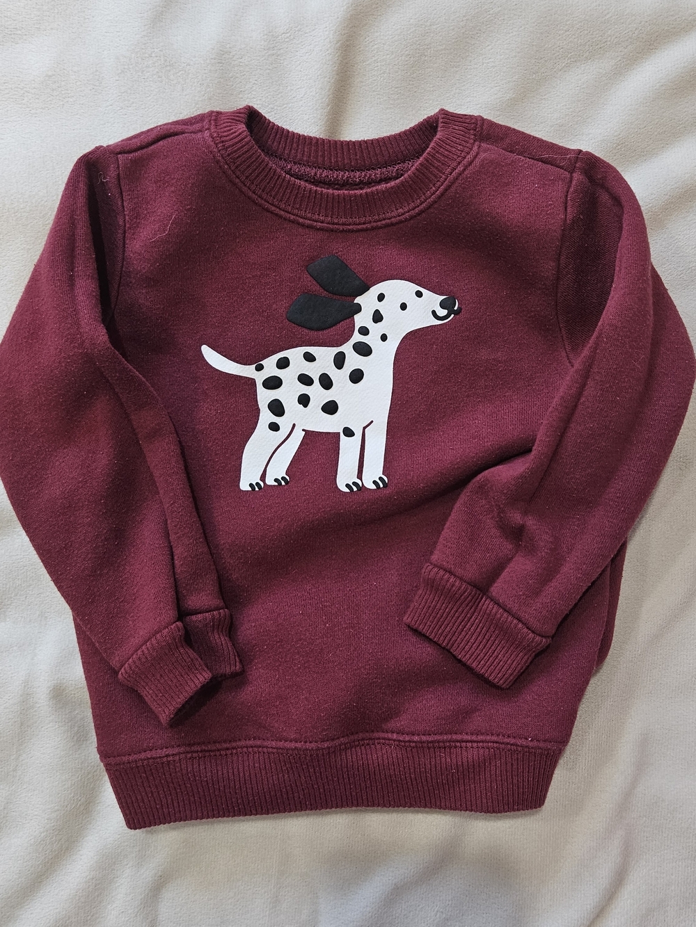Garanimals Burgundy Sweatshirt with Dalmatian Graphic - 12 Months